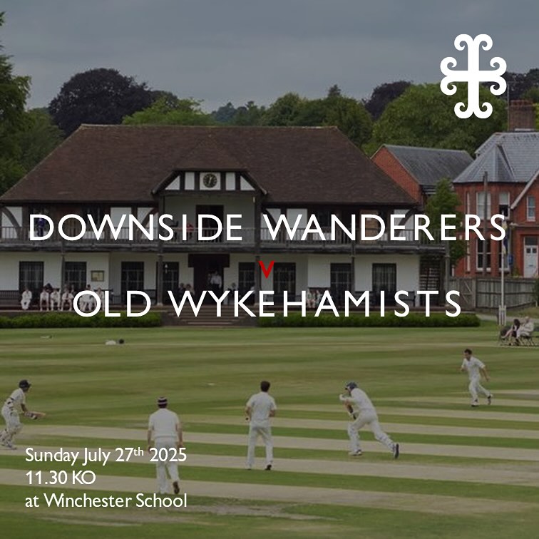 Downside School cricket team in front of the Sheldon Pavilion